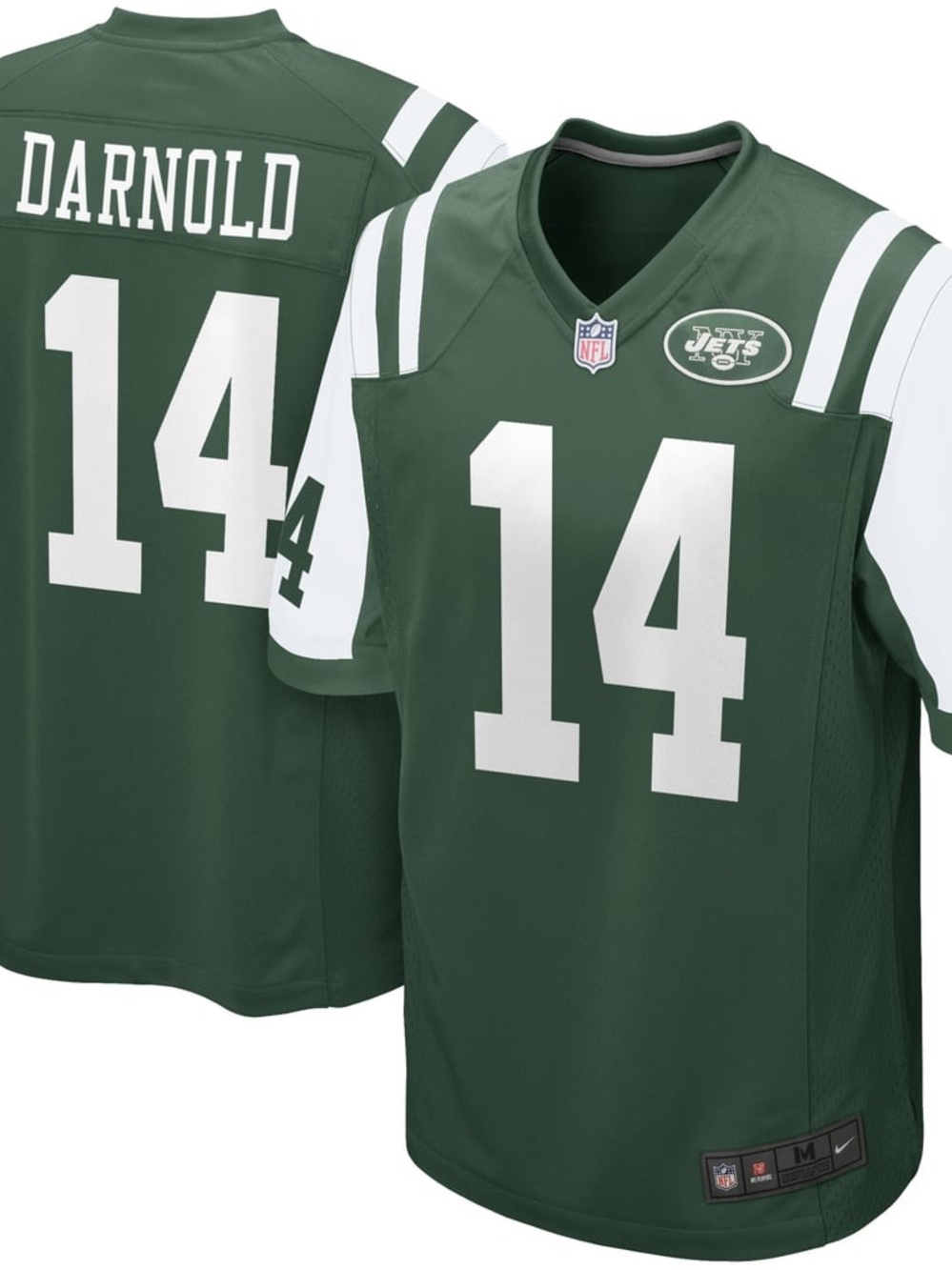 NFL New York Jets Sam Darnold #14 Green and White Men's Jersey
